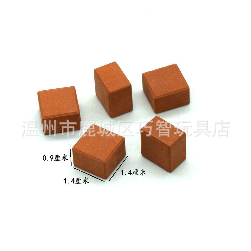 1 To 12 Model Small Brick Puzzle Building Block Toy Small Mason Building House Villa Red Brick Clay Firing - Image 4