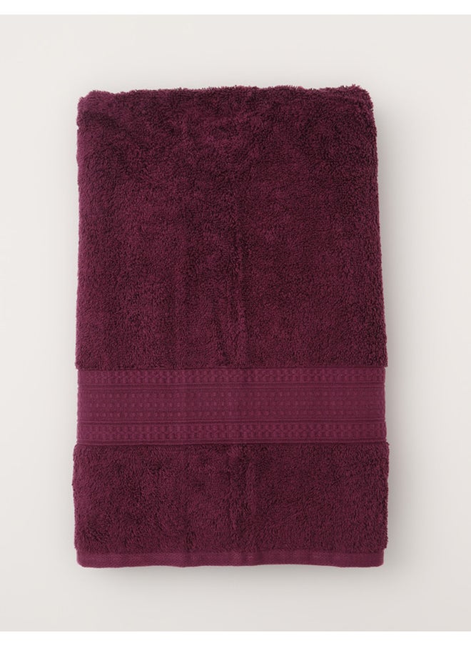 White Rose - 4 Piece Bathroom Towel Set - BRIX - 500 GSM - 100% Cotton Terry - 2 Bath Towel 70X140 cm & 2 Hand Towel 50x90 cm-Premium Touch-Quick Dry - Super Absorbent-Purple - Image 1