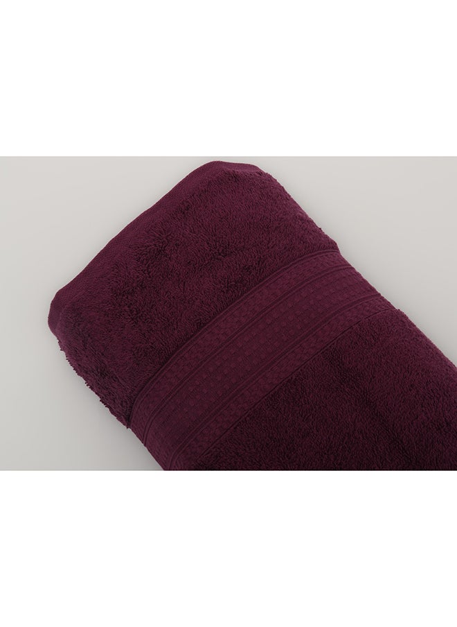 White Rose - 4 Piece Bathroom Towel Set - BRIX - 500 GSM - 100% Cotton Terry - 2 Bath Towel 70X140 cm & 2 Hand Towel 50x90 cm-Premium Touch-Quick Dry - Super Absorbent-Purple - Image 1