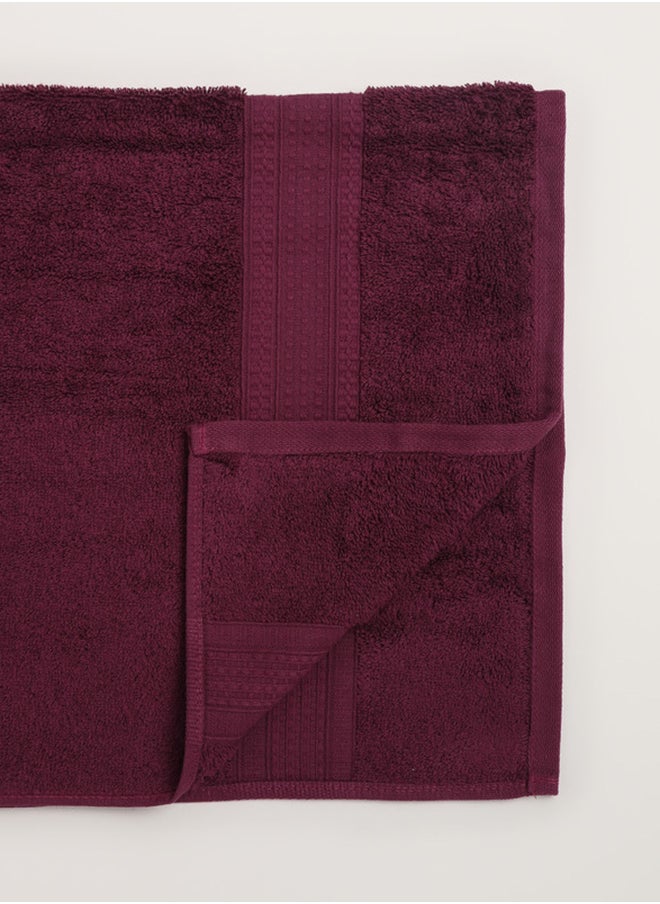 White Rose - 4 Piece Bathroom Towel Set - BRIX - 500 GSM - 100% Cotton Terry - 2 Bath Towel 70X140 cm & 2 Hand Towel 50x90 cm-Premium Touch-Quick Dry - Super Absorbent-Purple - Image 1