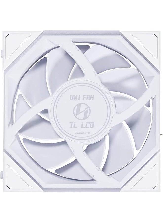 LIAN LI Uni Fan TL 120 Case Fan, 1.6" LCD, 120mm Fan Size, 1900 RPM Fan Speed, 62 CFM Airflow, PA66 / PBT Materials, Fluid Dynamic Bearing, Single Pack  - Image 4