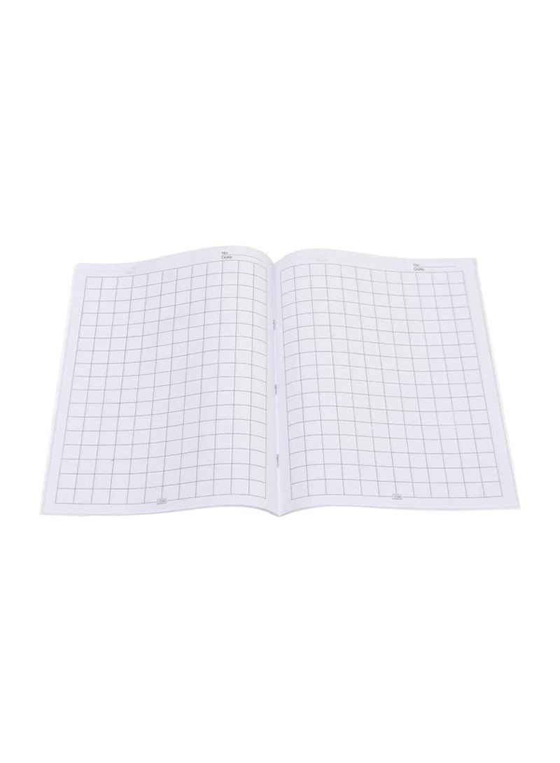 مجموعة من 3 دفاتر رياضيات مُدبسة (مربعات) 60 ورقة لكل دفتر 28.5*20.5 سم - متعدد الألوان - Image 3