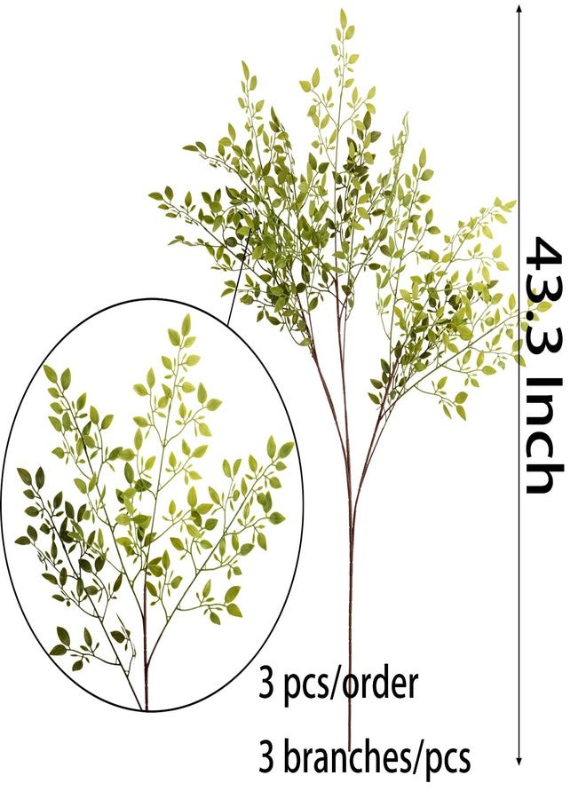 CLONG Faux Greenery Stems Artificial Branches for Vase Fake Spring Stems Plant Stems Vase Flowers for Decoration (3 Pcs) - Image 4