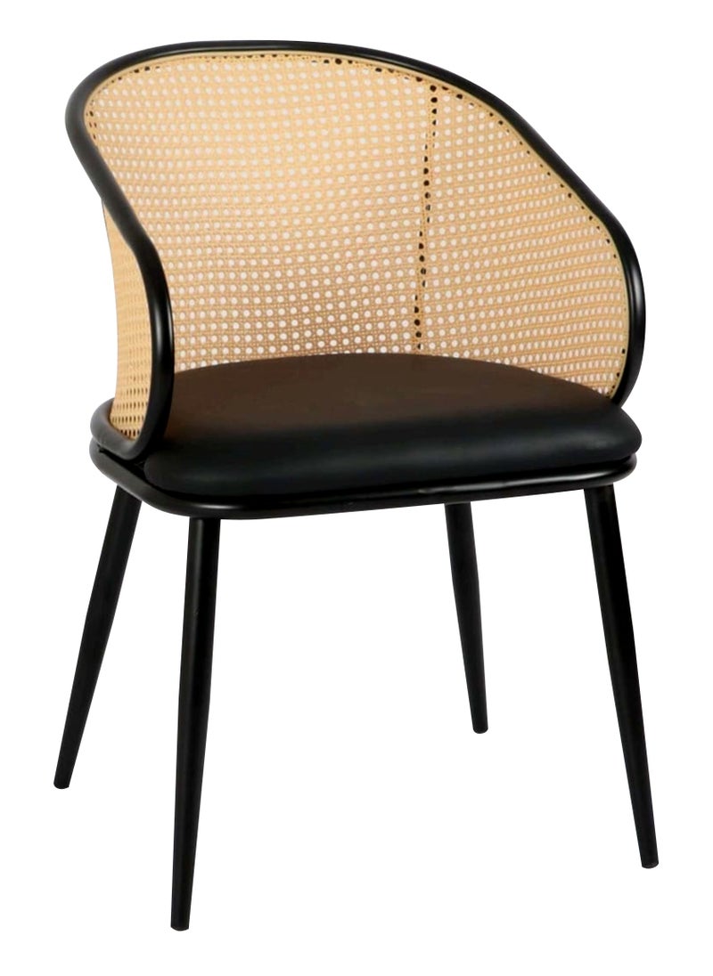 Generic - SET OF 2 Luxury Armrest Dining Chairs Classic Hotel Metal Rattan Good Minimalist Dining Chairs  Living Room - Image 1