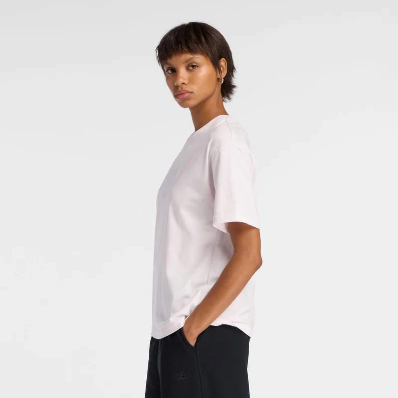 New Balance Pink Salt Sport Jersey Relaxed Logo T-Shirt for Women | Best Price UAE