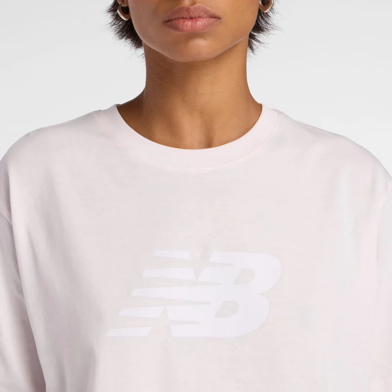 New Balance Pink Salt Sport Jersey Relaxed Logo T-Shirt for Women | Best Price UAE