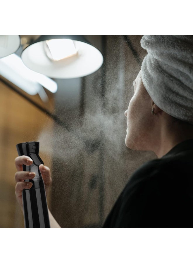 Bukela Spray Bottle for Hair (10.15OZ /300ML) Continuous Ultra Fine Mist Sprayer for Hair, Salons, Barber, Plants, Skin Care, Cleaning Black - Image 4