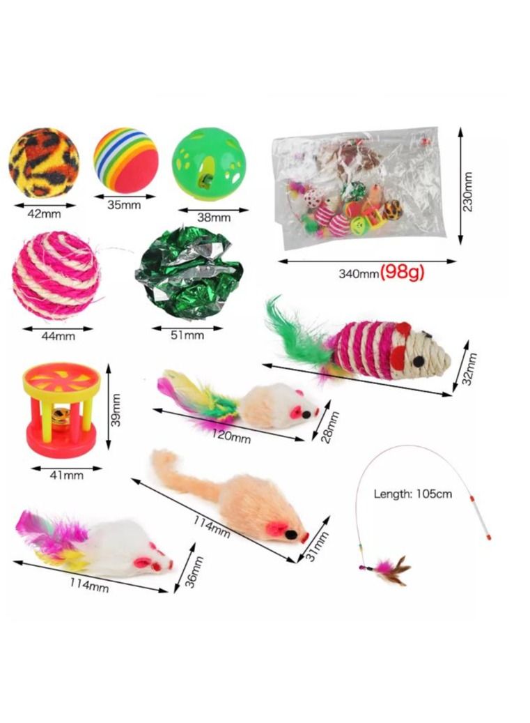 مجموعة ألعاب تفاعلية للحيوانات الأليفة مكونة من 12 قطعة - Image 4