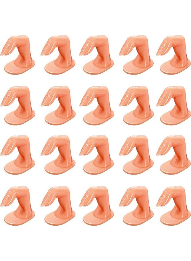 Blulu 20 Pieces Practice Manicure Fingers With False Nails Training Fingers For Acrylic Gel Nail Art Hand Nail Art Training Display Decoration - Image 2