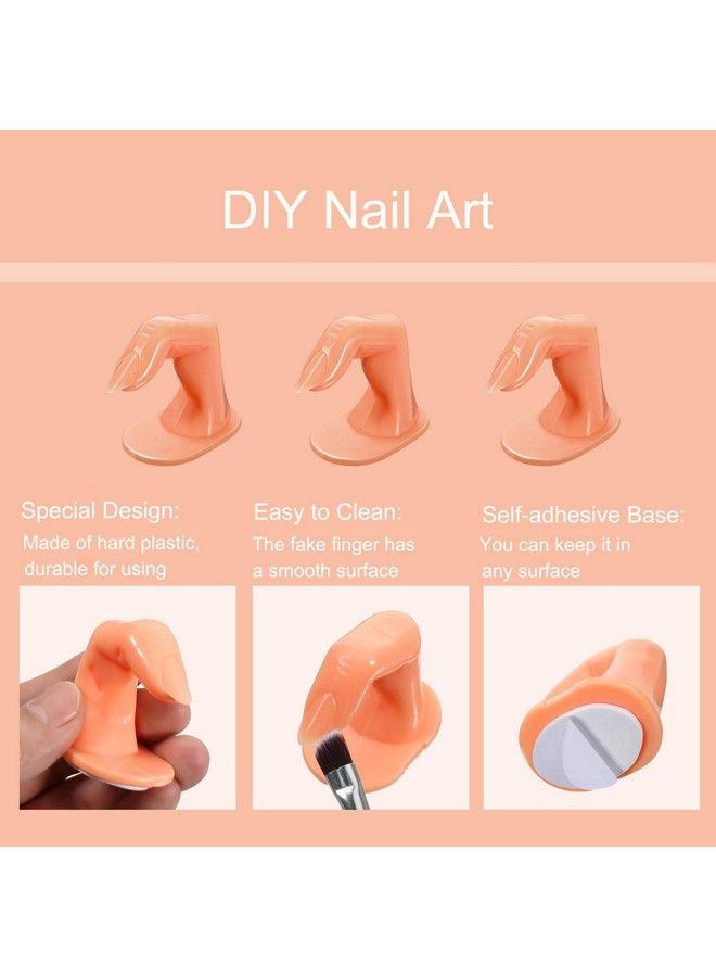 Blulu 20 Pieces Practice Manicure Fingers With False Nails Training Fingers For Acrylic Gel Nail Art Hand Nail Art Training Display Decoration - Image 4