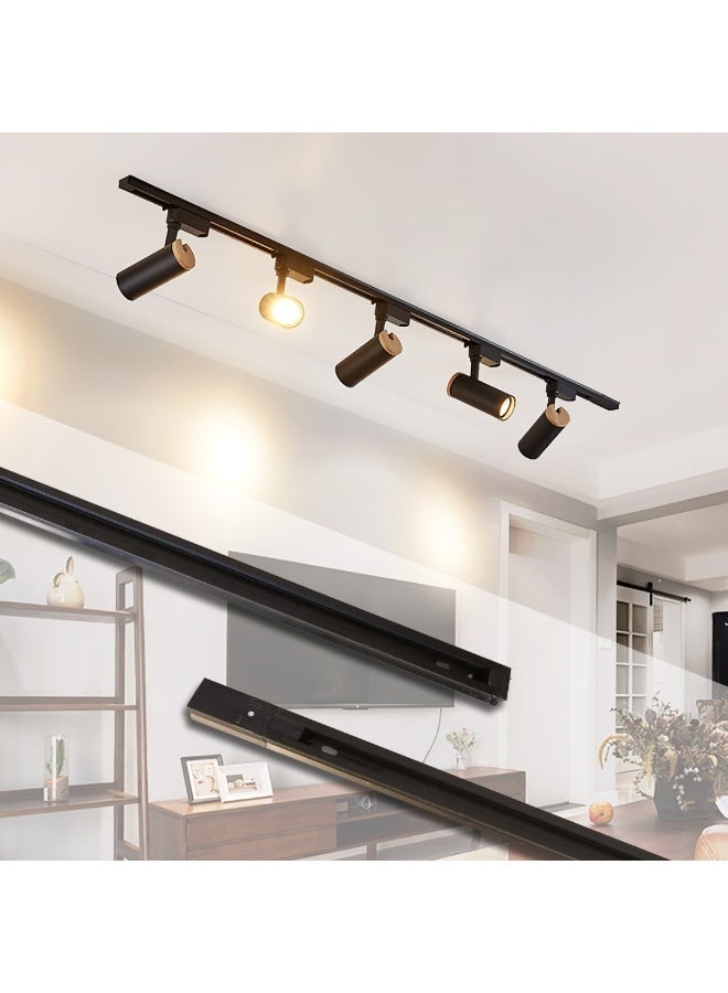 TOEFL Track Light LED spotlight duct without adapter, 1 meter length, black TOEFL cover - Image 2