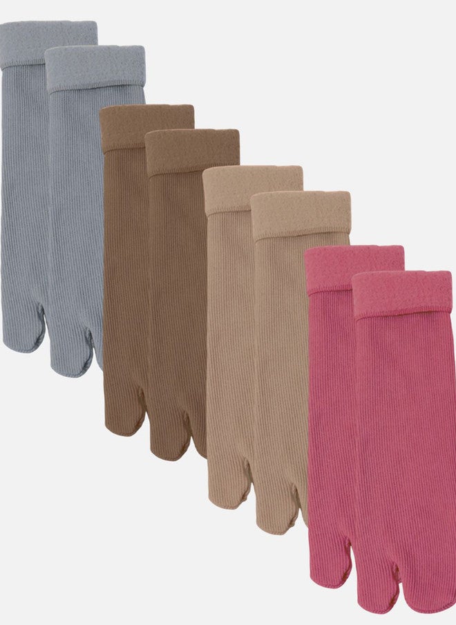 FIMS جوارب نسائية بطول الساق من FIMS، عبوة من 4 قطع مخططة - Image 1