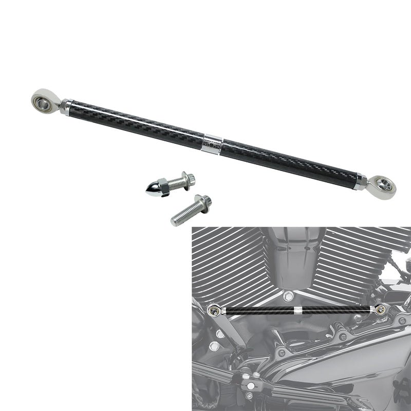 PJMTCUSTOM Black Carbon Fiber Clutch Shift Shifter Linkage Rod Fits for Harley Davidson SoftailDeluxeFat Boy Heritage SoftailSoftail Slim Sport Glide Breakout and Touring Chrome - Image 2