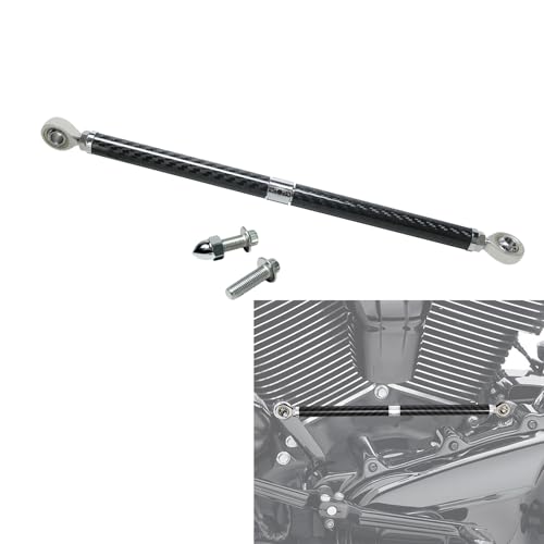 PJMTCUSTOM Black Carbon Fiber Clutch Shift Shifter Linkage Rod Fits for Harley Davidson SoftailDeluxeFat Boy Heritage SoftailSoftail Slim Sport Glide Breakout and Touring Chrome - Image 1