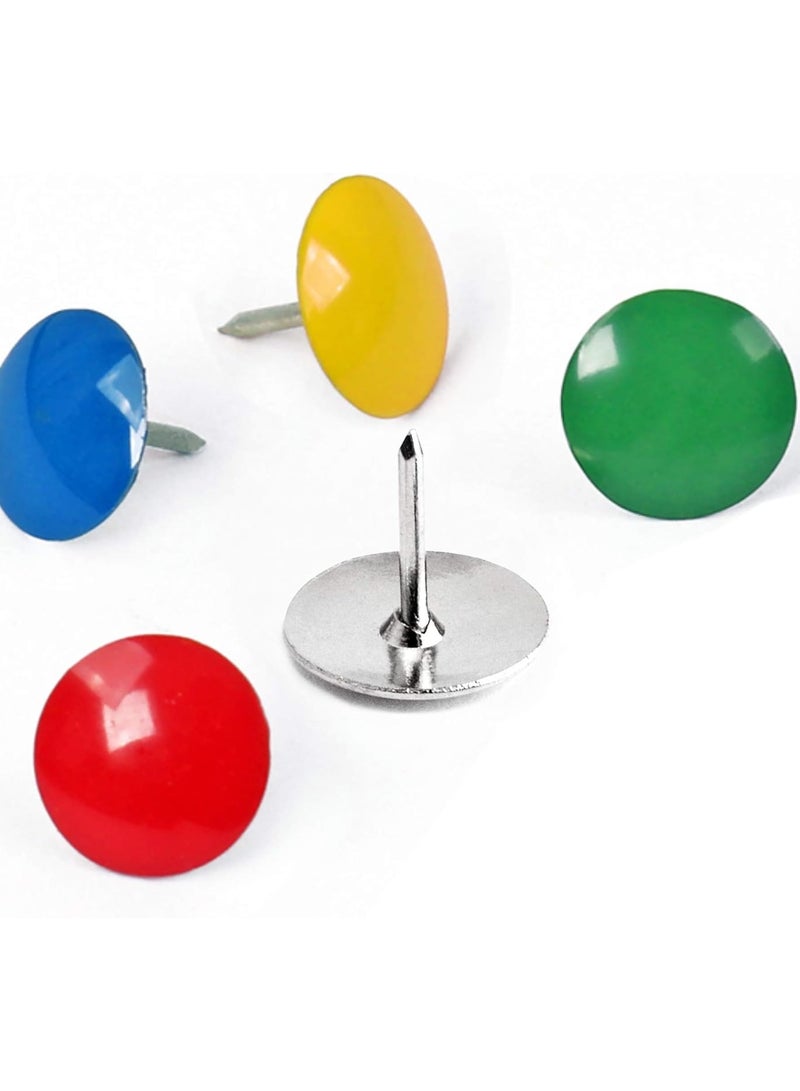 دبوس المكتب المعدن دبابيس المكتب إللي استخدمتها كتير جدا  العلبة: ٢ علبة صغيرة  دبابيس رسم برأس ملون - Image 1