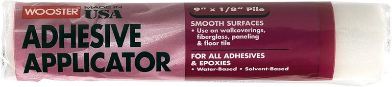 Brush R245-9 Adhesive Applicator Roller Cover, 1/8-Inch Nap, 9-Inch