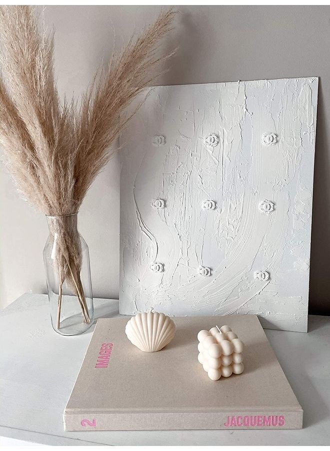 شمعة صويا بيضاء على شكل مكعب فقاعات 5.85x2.5 إنش - Image 3