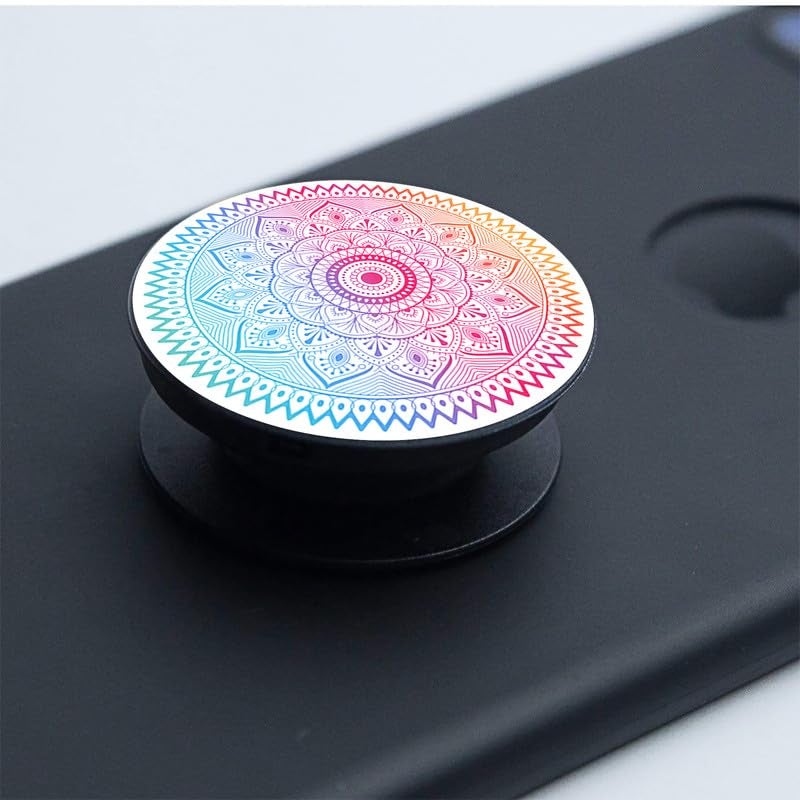 Creatology ® Case Holder Phone Grip – Compatible with Samsung, iPhone, ONEPLUS & More Phone Cases – Anti-Drop, One-Handed Use, Phone Stand (Pack of 1) (Mandala) - Image 5