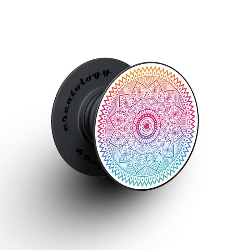 Creatology ® Case Holder Phone Grip – Compatible with Samsung, iPhone, ONEPLUS & More Phone Cases – Anti-Drop, One-Handed Use, Phone Stand (Pack of 1) (Mandala) - Image 3