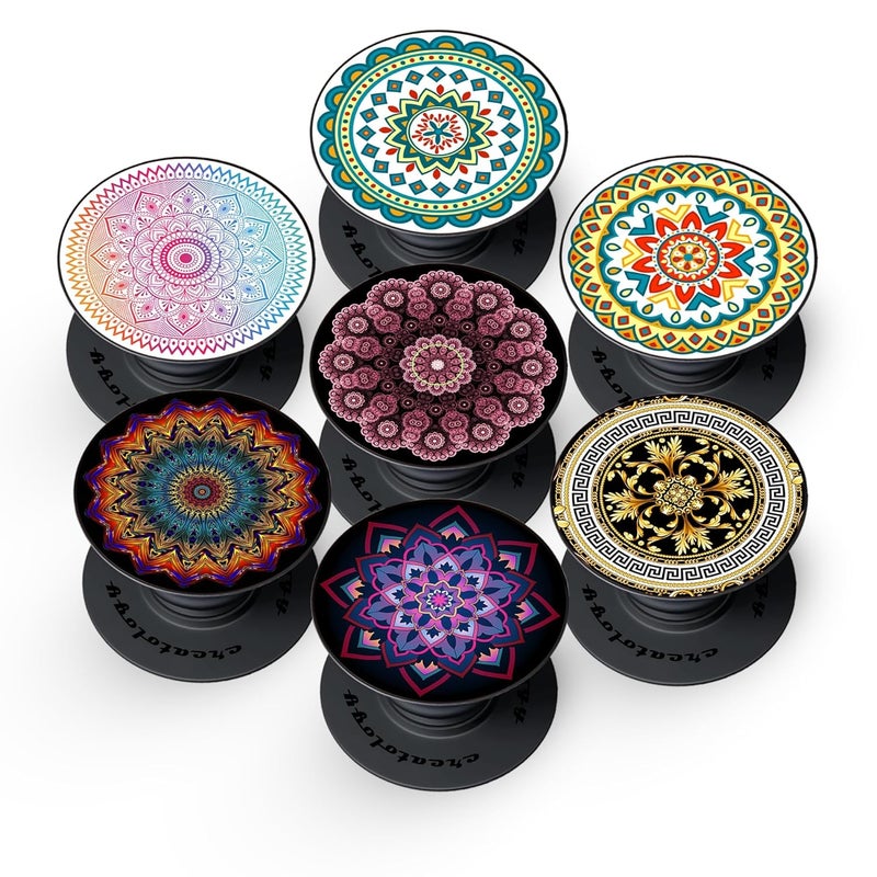 Creatology ® Case Holder Phone Grip – Compatible with Samsung, iPhone, ONEPLUS & More Phone Cases – Anti-Drop, One-Handed Use, Phone Stand (Pack of 1) (Mandala) - Image 1