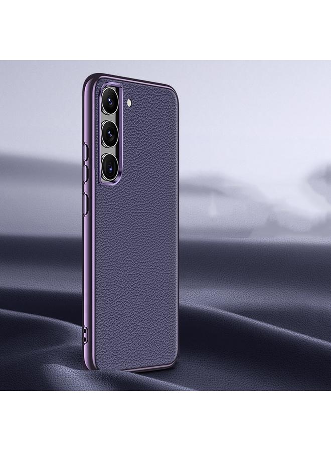 S-TOP Case For Samsung Galaxy S23 5G Litchi Texture Genuine Leather Phone Case - Image 1