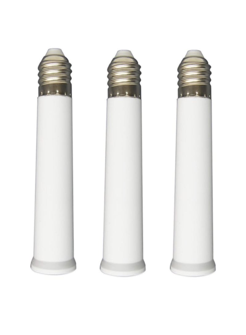 E26 Lamp Holder Extender Standard Medium Base E26 to E26 4.7-inch Extension Socket Adapter Spotlight Socket Extender Lamp Holder Adapter (3-piece set) - Image 1