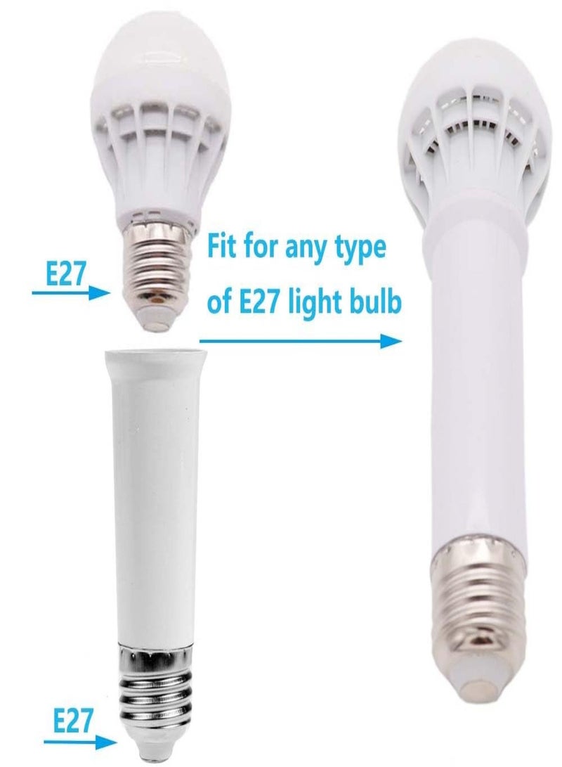 E26 Lamp Holder Extender Standard Medium Base E26 to E26 4.7-inch Extension Socket Adapter Spotlight Socket Extender Lamp Holder Adapter (3-piece set) - Image 3