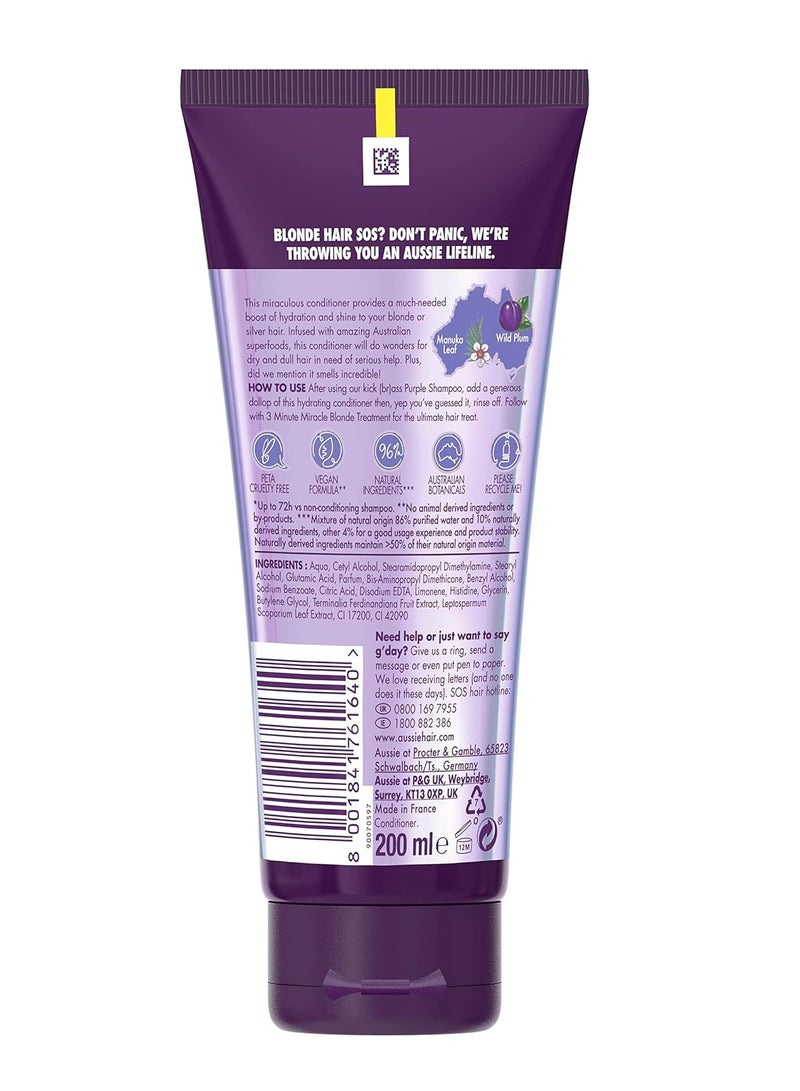 أوسي SOS بلوند وفضي للشعر مرطب شعر نباتي 200 مل - Image 2