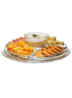 Arabest Extra Large 6 in 1 Acrylic Cake Stand with Dome Lid Multifunctional Serving Platter and Plate, Salad Bowl/Veggie Platter/Punch Bowl/Desert Platter/Chips & Dip - BPA Free  - Image 5