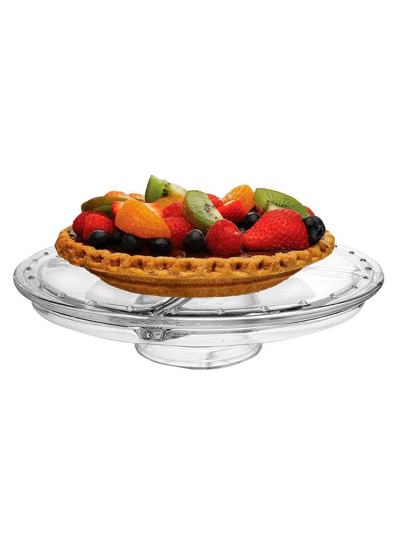 Arabest حامل كيك أكريليك Extra Large 6 في 1 مع غطاء قبة، طبق تقديم متعدد الاستخدامات وطبق، وعاء سلطة/طبق خضار/وعاء بونش/طبق حلوى/رقائق وغمس - خالي من BPA  - Image 2