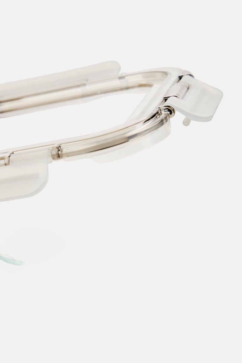 Just Cook 3 Compartment Expandable Silicone Lid And Glass Container 1050ml, Light Grey - Image 4