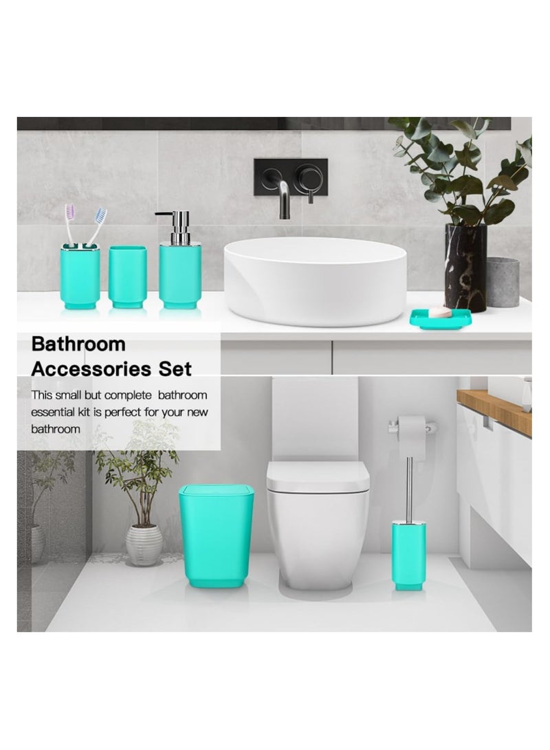 6 Piece Bathroom Accessories set Blue  - Image 3
