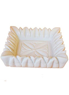 R&M RM 12INCH Marble Square Shape Decorative Tray Rameshwaram Marble® || Center Table Decoration for Flower Fruit Pebbles Floating Duck  - Image 1