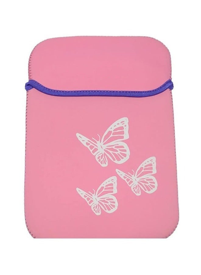 Taimi Butterfly Design Padded Laptop and Tablet Bag 15 Inch double face pink and purple colors - Image 1