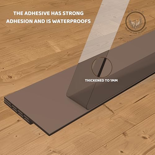 RANUR Silicone Self Adhesive Door Bottom Sealing Strip Guard For Home Door Protector For Home From Dust, Insects, Waterproof, Soundproof Door Seal, Door Air Blocker 1 Meter (1 Meter, Brown) - Image 5