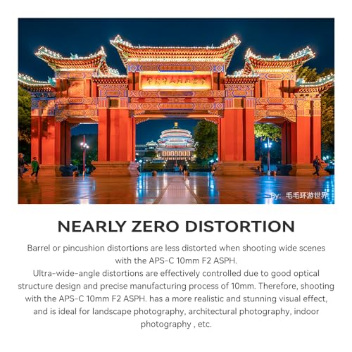 TTartisan 10mm F2.0 Ultra-Wide Angle Lens with 105° Angle of View, Compatible with Sony E-Mount APS-C Mirrorless Cameras A6600 A6500 A6400 A6100 A6300 A6000 a5100 FX30 ZV-E10 NEX-7 NEX-6 NEX-5T - Image 3