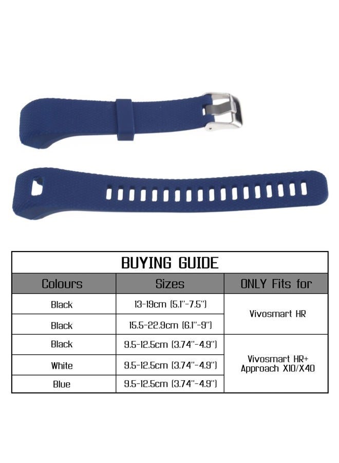 SING F LTD Blue Replacement Watch Strap Embossing Sports Band Bracelets Wrist Straps for Fitness Watch Garmin vivosmart HR+ Plus - Image 5