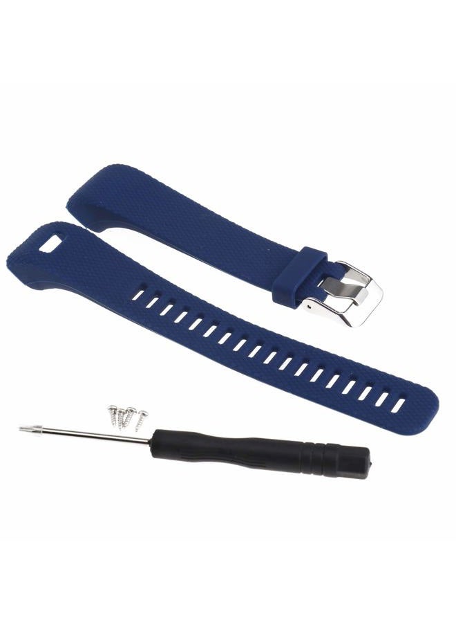 SING F LTD Blue Replacement Watch Strap Embossing Sports Band Bracelets Wrist Straps for Fitness Watch Garmin vivosmart HR+ Plus - Image 1