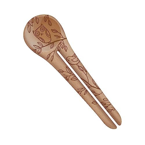 Talisman Designs Laser Etched Beechwood Scoop with Clip | Nature Design | Wood Coffee Spoon |, Cute & Functional Kitchen Tool, | Small Wooden Utensils - Image 2