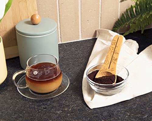 Talisman Designs Laser Etched Beechwood Scoop with Clip | Nature Design | Wood Coffee Spoon |, Cute & Functional Kitchen Tool, | Small Wooden Utensils - Image 4