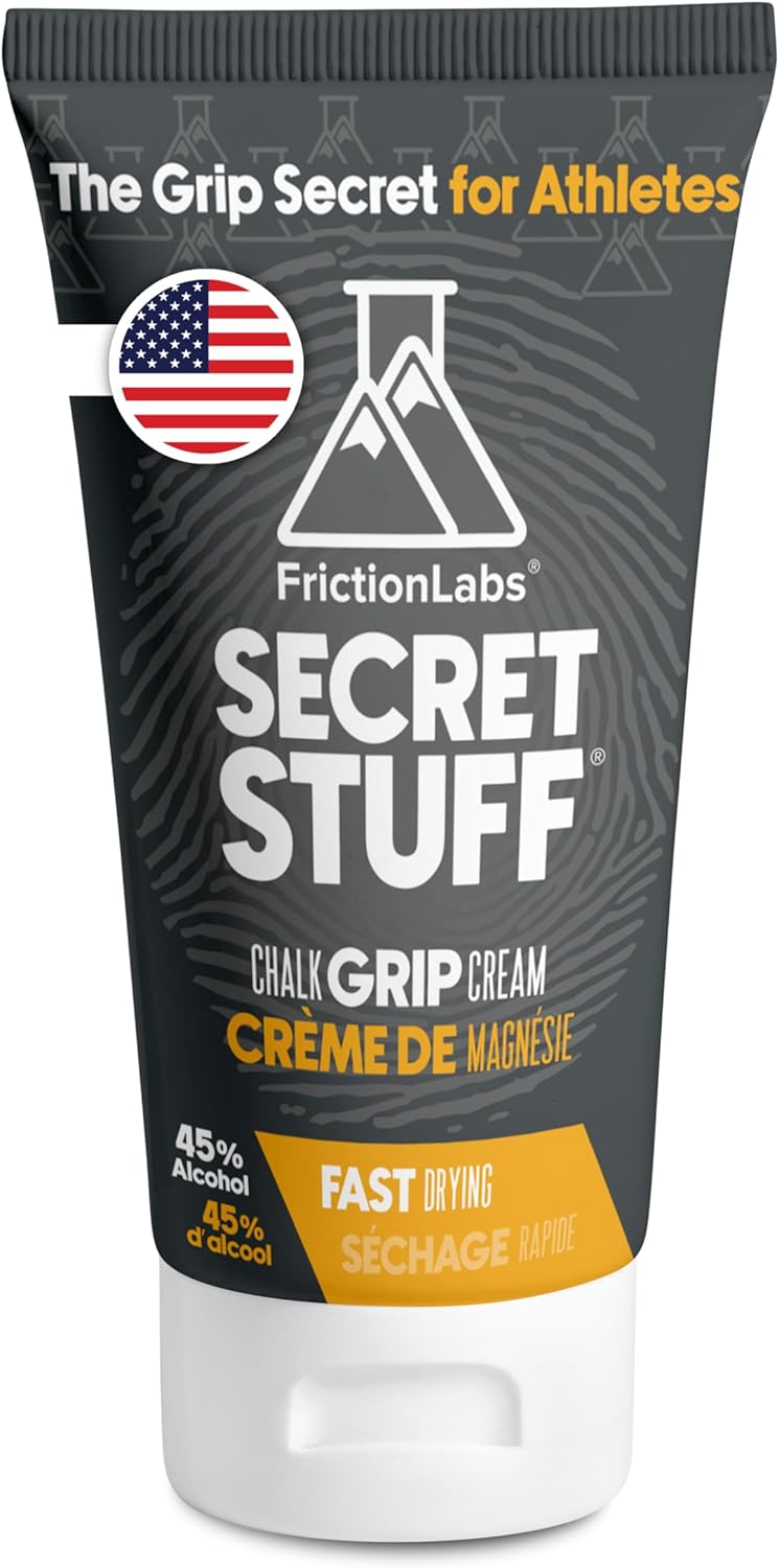 سائل الطباشير السري Quick Grip للرياضيين - صنع في الولايات المتحدة - صديق للبشرة - تسلق الصخور، رفع الأثقال، صالة الألعاب الرياضية، تنس - موثوق به من قبل أكثر من 100 رياضي محترف - أفضل طباشير للتمارين - 75 مل