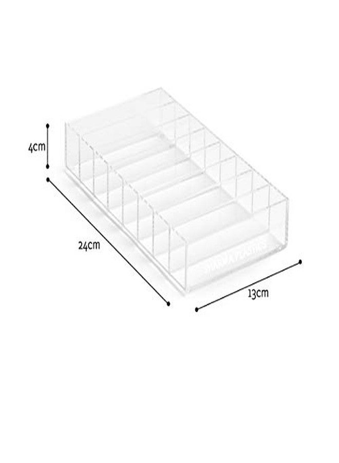 SHARMA PLASTICS Sleek Compact Holder Makeup Holder Makeup Organizer Cosmetic Bathroom Organizer Made Of Clear Acrylic (Medium), Cosmetic Display Cases - Image 3