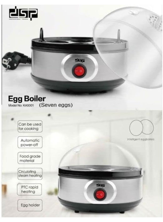 DSB DSP7Q 2-in-1 Egg Steamer and Fryer, 350W. Cooks soft- or medium-soft eggs as desired. Audible alert when eggs are ready. Safe to use. KA5001 - Image 5