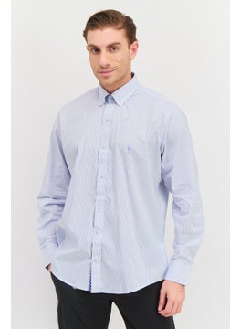 Men Regular Fit Long Sleeve Stripe Casual Shirt, Blue - pzsku/Z90A1D570D6FD2327C545Z/45/_/1737641943/520b0e25-80dc-44a8-9966-7b11dbffa405