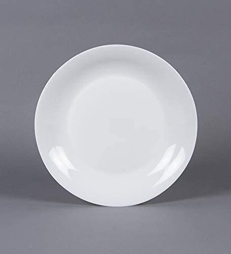 SkyKey Opal Glass Diva Cosmo Quarter Plate Set White 75 Inch Set of 6 Suitable for Every Occasion - Image 2
