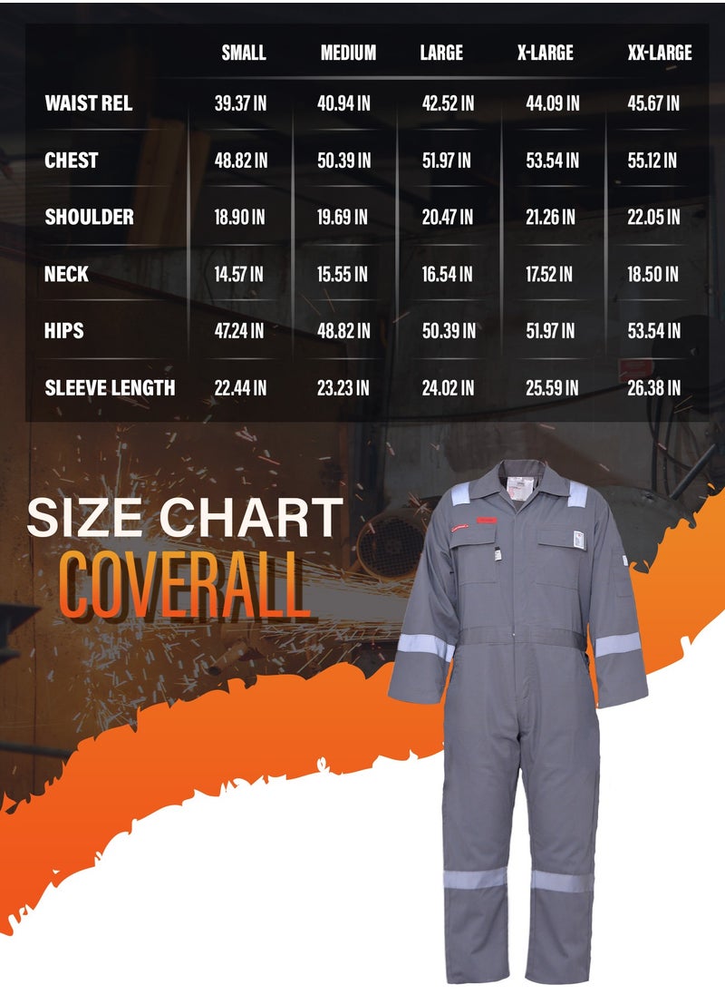 Secure Wear - FR Hi-Vis Coveralls for Men, NFPA 2112 Certified, 7oz Flame-Resistant Workwear with Reflective Tape and 6 Pockets - Image 1