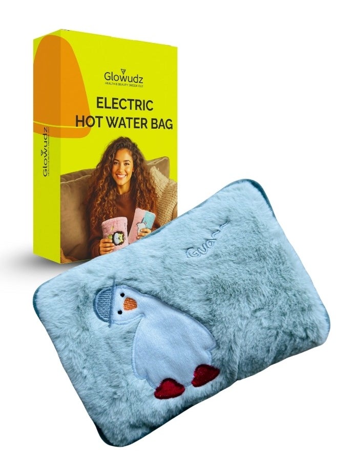 Glowudz Electric rechargeable heating water bags for pain relief warming hand and relieve muscle aches and back pains green  - Image 1