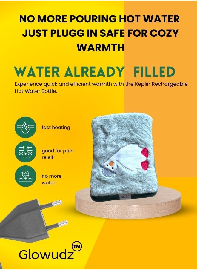 Glowudz Electric rechargeable heating water bags for pain relief warming hand and relieve muscle aches and back pains green  - Image 3