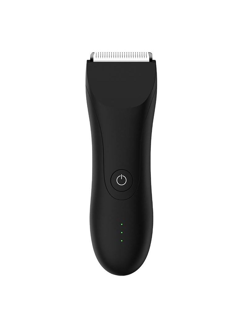 Generic Men Waterproof Electric Body Hair Trimmer Hair Shaver Professional Hair Clipper Black  - Image 1