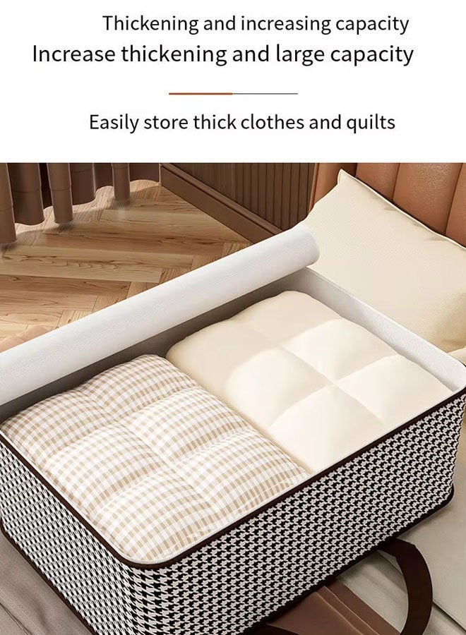 150L Large Storage Bag Durable Organizing Bag Waterproof Storage Bag  Foldable Material Storage Bag Organizer With Zips  Suitable For Organizing Clothes, Toys And Sundries, Space Saving 80*30*60cm  - Image 3